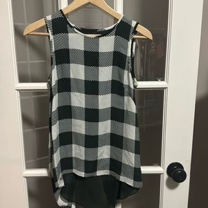 Rag & Bone "Harper" off White Green Silk Sheer Blouse Tank Top XS